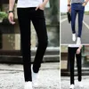 trendy Denim Trousers Anti-pilling Mid-rise 3D Cutting Male Autumn Slim Fit Pencil Jeans Pencil Jeans Versatile F8eL#