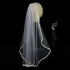 lace Edge Wedding Veil One-layer Simple Velos De Novia Soft Yarn Bride Veil With Hair Comb 2023 New Wedding Accories D8bH#