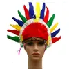 Berets Festive Party Dress Up COS Colors Feather Headdress Emirates Hat Halloween