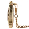 Карманные часы в стиле стимпанк, золотые полые автоматические механические часы для женщин и мужчин, часы с римским номером на циферблате, ожерелье и цепочка