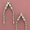 Dangle Earrings 2024 Big Crystal Stone Geometric Tassel Party Jewelry For Women Luxury Rhinestone Long Drop Pendant