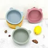 Cups Dishes Utensils 100%Food Safe Approve Silicone Bowl with Suction Childrens Tableware Waterproof Training Bowl Spoon Baby Feeding Accessories 240329