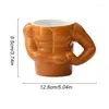 Tasses créatives en céramique Pectorales maison petit déjeuner lait tasse à café tasses d'eau garçons Gym formateur drôle cadeau vacances