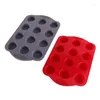Baking Moulds Christmas Silicone Cake Mold 12 Hole Muffin Cup Qifeng DIV Household Kitchen Tools Two Piece Suit Bakeware