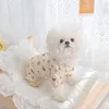 Vêtements de chien dessin animé imprimé complet vêtements de chiot été sac pour animaux de compagnie ventre Teddy à quatre pattes cool vêtements climatisés