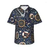 Camicie casual da uomo Ancore di funghi hawaiani Stampa manica corta Camicia estiva per vacanze al mare Maglietta carina per bambini da donna