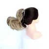 Hair Pieces Jeedou Short 14 35Cm 95G Diy Shaped Deformable Metal Claw Ponytail Synthetic Gradient Ponytails Extensions Black Color Dro Otkfs