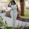 Instagram Damen-Kleid, einfarbig, sexy, ärmellos, hängender Hals, zum Binden, Eleganz, lässig, einstufiges Kleid 782292