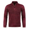 men's Stand Collar Pullover Zipper Twist Knit Pullover Men's Thicker Sweatshirts Autumn Solid Color Turtleneck Sweaters T01P#