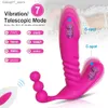 Andra massagesartiklar Wireless Remote Wearable Automatic Thrushing Vibrant Dildo G Spot Clitoris Stimulator Kvinnlig vuxen Anal sexuell leksak Q240329