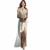 women's Party White Dres Sleevel Bra Sexy Sling Irregular Skirt Elegant Ladies Banquet Ball Prom Dr For Women Vestidos 59n9#