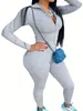 Plus size inverno casual macacão feminino cor sólida lg manga quente esportes sexy camisola bodysuit f516 #