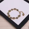 Chain Vintage Little Daisy G Bracelet Alphabet Chrysanthemum Brass Material Jewelry Bracelet