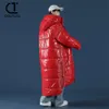 coutudi-women's Bright Lg Down Jacket, Warm Padded Coat, Female Fi, Casual Outfit, Winter Clothing w75k#
