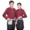 women Restaurant Waiter Uniform Chinese Hotpot Waitr Uniform Hotel Uniform Food Service Staff Overalls Bakery Chef Jacket 90 R3xN#