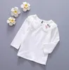 2019 년 가을에 새로운 스타일 The Girl Lapel Bow Knot 스타일 Long Sleeve Cotton Tshirt Fashion Children Close4603837