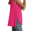 Dames T-shirts Mode Casual O-hals Los Comfort Effen Kleur Mouwloos Top Vrouwen Blouse 2024 Shirt Voor Y2k