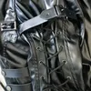 Herrläder faux läder medeltida retro mens höst och vinter gotisk gata motorcykel pu läderjacka punk slim stitching jacka 240330