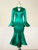 aomei onregelmatige feestjurk plus size groen uitgesneden lg flare mouw satijnen bodyc zeemeermin avondevenement jassen voor vrouwen 2024 o3lc #