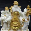 Decorative Figurines Fu Lu Shou Characters Fortune Small Resin Art Sculpture High Quality Home Room Office Decorations Free Delivery