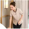 Hôtel chambre serveur vêtements de travail vêtements d'été hôtel PA service de nettoyage uniforme à manches courtes vêtements de travail propriété nettoyage femmes Un 28pk #