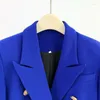 Kadınlar Suits Haziran Dudaklar 2024 İlkbahar/Yaz Moda Tasarım Metal Aslan Düğmesi Çift Kelime Kruvaze İnce Uygun Takım Yüksek Kaliteli Toplar