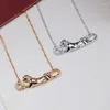 Disposable Flatware Classic Brand 925 Sterling Silver Spotted Leopard Necklace Women's Fashion High-end Luxury Jewelry Party Gifts For