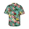 Męskie koszule w stylu Rose Rose Hawaii koszulka męskie kolorowe kwiaty krótkie rękawie harajuku graficzne duże bluzki