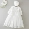 Babymeisjes Dress Lace Princess Dress Infant Jurken Doop Kostuum Baby verjaardag trouwfeestje jurk prom avondjurk 0-24m 240319