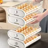 Bouteilles de stockage, boîte à œufs, Type tiroir, conteneur, bac à légumes en plastique pour réfrigérateur