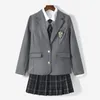 Japanese School Fi JK School Uniform Coat Spring Autumn Black Lapel LG Sleeve Jackets med college stil kostym japansk g19x#