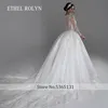 ethel ROLYN Lg manica Ball Gown Wedding Dr 2024 SCOOP Scollo invisibile scintillante paillettes abito da sposa Abiti da sposa 04eV #