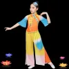 Nouveau Costume de danse classique Fan Vêtements de danse folklorique Yangko Costumes nationaux anciens nationaux Hanfu Dance Stage Performance o4mb #