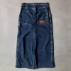 Jeans lâches JNCO Hip Hop Rock Motif de broderie Hommes Femmes 2023 Nouveau Fi Streetwear Rétro Harajuku Taille haute Jeans à jambes larges k9uc #