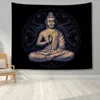 Tapisserier Buddha Tapestry Wall Hanging Meditator Seven Chakras Bohemian Decorative Mandala Soff Soffa Yoga Mat