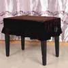 Housses de chaise Housse de tabouret de piano Banc de protection pour clavier Anti-poussière Pleuche Siège en velours doré pour bébé