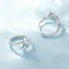 Серьги-гвоздики Self Product Silver 925 Jewelry Blue Ocean Heart In для женщин Пирсинг Роскошный подарок на День святого Валентина