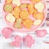 Stampi da forno 8 pezzi Cuore d'amore Regalo di San Valentino Rosa Coppia fai-da-te Cartone animato Stampo per biscotti Stampo per biscotti Stampo 3D Cottura Cuocere