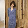 PG DVF夏の新しい包装されたスカートの青いボトムは、有名人の優雅さ、スリムフィット、女性用の細いドレスのためにリリースされています