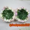 Decorative Flowers 35cm 5pcs/lot Artificial Silk Rose And Hydrangea Flower Ball Wedding Kissing Decoration TONGFENG