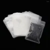 Sacos de armazenamento 20 pcs fosco transparente zip saco plástico folha de alumínio holograma comida bolsa pequena à prova de água zíper reclosable malotes