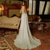 ramanda 2024 Classic Satin Spaghetti Strap Sleevel Square Neck Simple Bridal Gown Sexy Backl Short Train Wedding Dr Q4dj#