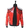 classico rosso con cerniera Michael Jacks MJ Beat It Casual Tailor Made America Fi Style Giacca Outwear Imitati S1iW #