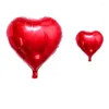 Décoration de fête 18 pouces, Ballons d'amour de couleur Pure, ballon en forme de cœur rouge, en aluminium, pour mariage, saint-valentin