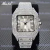 Altri orologi Top Brand Square For Men Luxury Diamond Ice Out Polso al quarzo Orologio da polso in acciaio inossidabile di alta qualità Dropshipping T240329