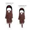 Berets Thick Knit Beard Hat For Teen Handmade Funny Carnival Theater Performances