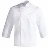 lg manica giacca da cuoco unisex uomo donna ristorante hotel cuoco cappotto cucina vestiti cameriere panettiere uniforme 88Am #