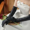 cc Wedding Gloves Women Accories Bridal Dr Engagement Black Color Finger Gants Satin Elbow Lg Luvas 1 Pair Party WG068 d3N0#