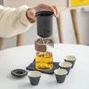 Ensembles de thé 4 étuis amples pique-nique avec Pot de thé Portable El Kung randonnée Mini tasses pour ensemble amis infuseur voyage Fu en plein air 1