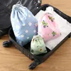 Sacs de courses réutilisables, sac de maquillage pliable, pochette de rangement à cordon mignon, vêtements portables de voyage, organisateur de soutien-gorge, chaussettes